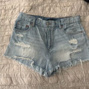 Aeropostale Light Blue Distressed Jean Shorts